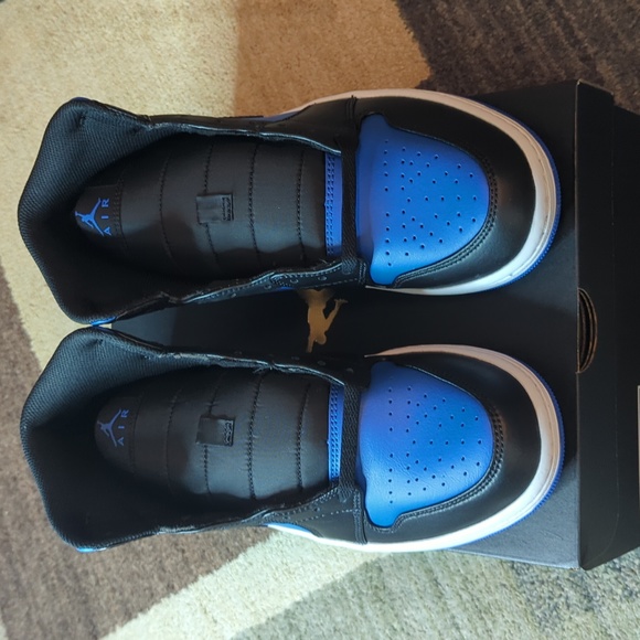 Jordan 1 Mid Black Royal Blue Size 10 - Picture 2 of 5